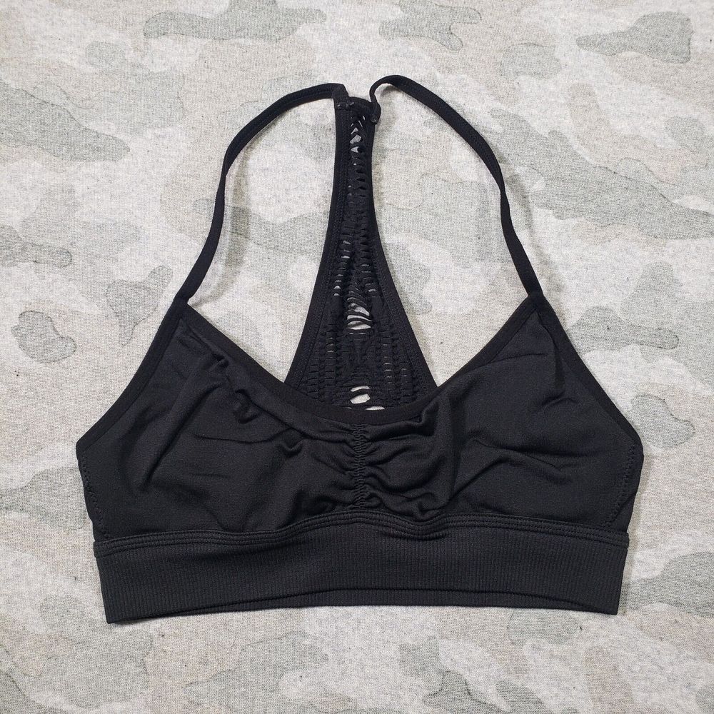 Victoria Secret Sport Bra Womens XS Black Racerback Unlined‎